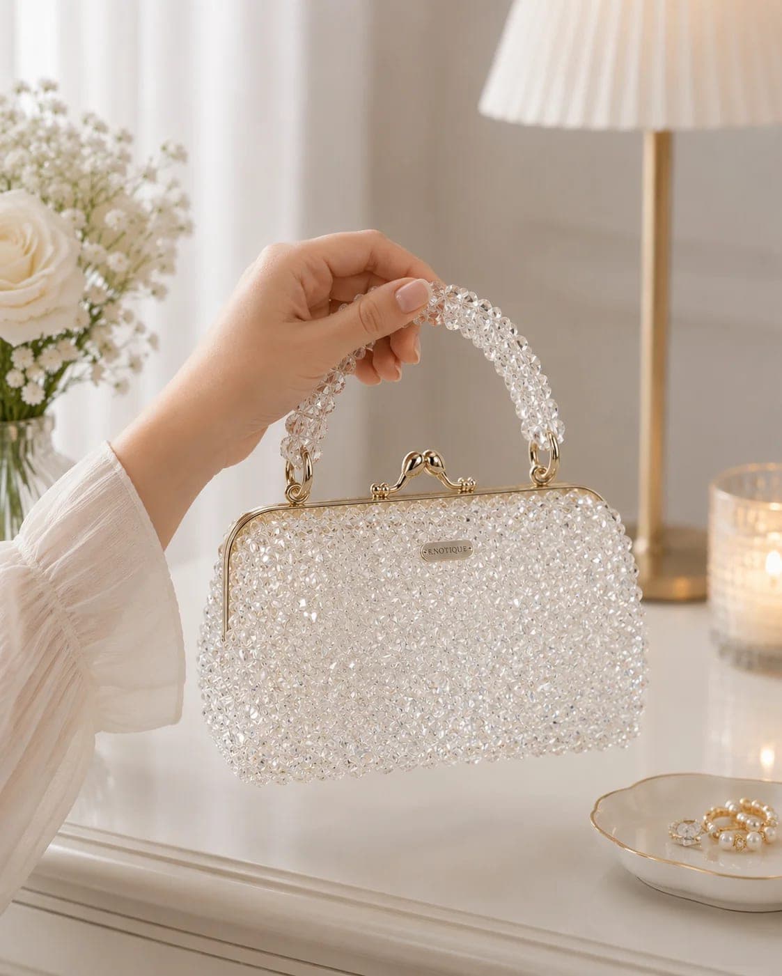 Sac à main en cristal pour femme 